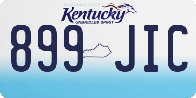 KY license plate 899JIC