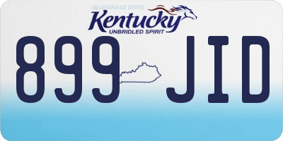 KY license plate 899JID