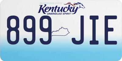 KY license plate 899JIE