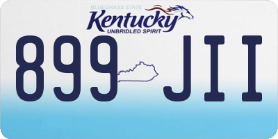KY license plate 899JII