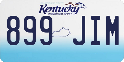 KY license plate 899JIM