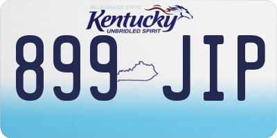 KY license plate 899JIP