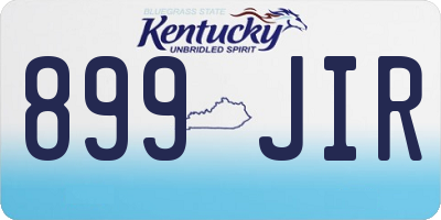 KY license plate 899JIR
