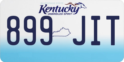 KY license plate 899JIT