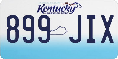 KY license plate 899JIX