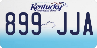 KY license plate 899JJA