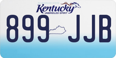 KY license plate 899JJB