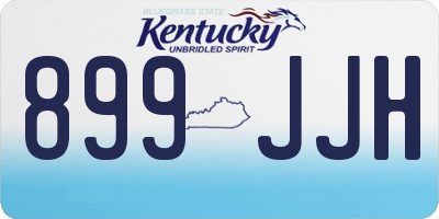 KY license plate 899JJH