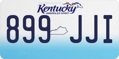 KY license plate 899JJI