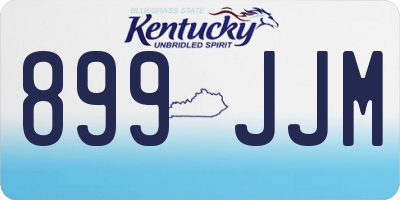 KY license plate 899JJM