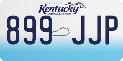 KY license plate 899JJP