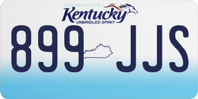 KY license plate 899JJS