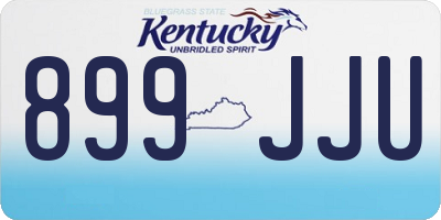 KY license plate 899JJU