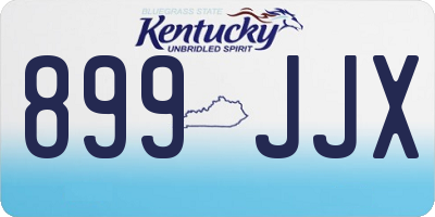 KY license plate 899JJX