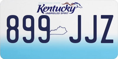 KY license plate 899JJZ