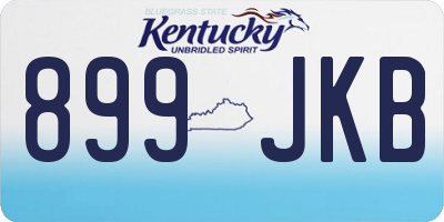 KY license plate 899JKB
