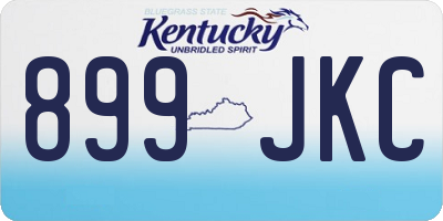 KY license plate 899JKC