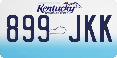 KY license plate 899JKK