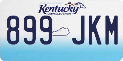 KY license plate 899JKM