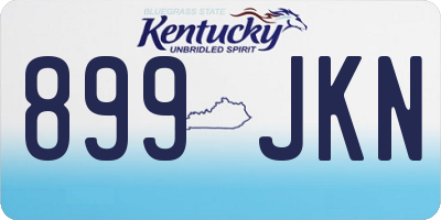 KY license plate 899JKN