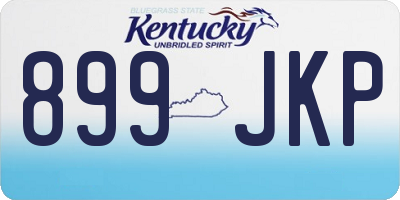 KY license plate 899JKP
