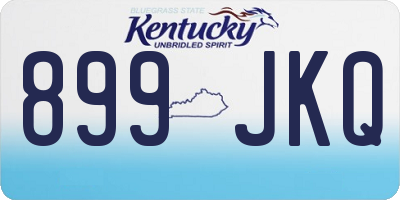 KY license plate 899JKQ