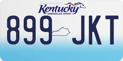KY license plate 899JKT