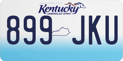 KY license plate 899JKU