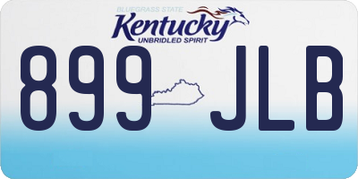 KY license plate 899JLB