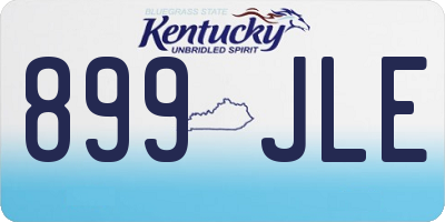 KY license plate 899JLE