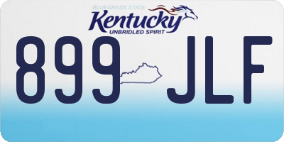 KY license plate 899JLF