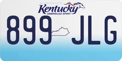 KY license plate 899JLG