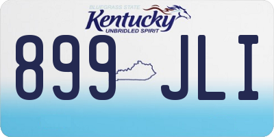 KY license plate 899JLI