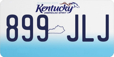 KY license plate 899JLJ