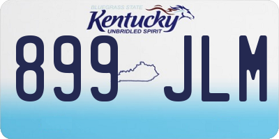 KY license plate 899JLM