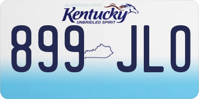 KY license plate 899JLO
