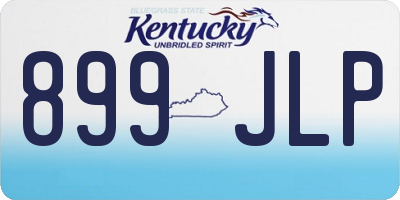 KY license plate 899JLP
