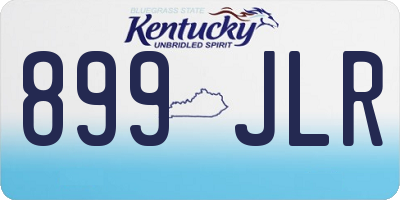 KY license plate 899JLR
