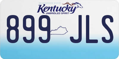 KY license plate 899JLS