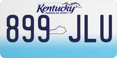 KY license plate 899JLU