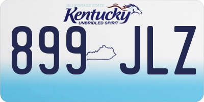 KY license plate 899JLZ