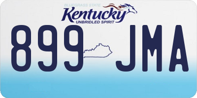 KY license plate 899JMA