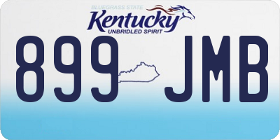 KY license plate 899JMB