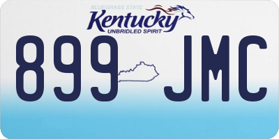 KY license plate 899JMC