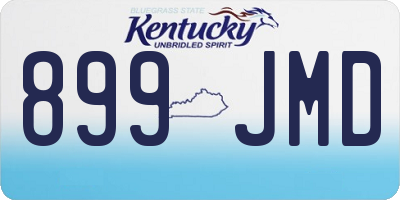 KY license plate 899JMD