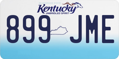 KY license plate 899JME