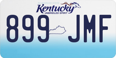 KY license plate 899JMF