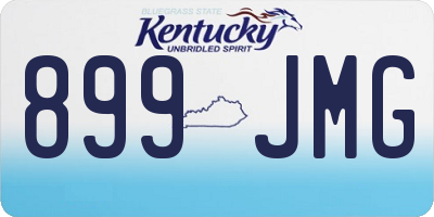 KY license plate 899JMG
