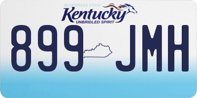 KY license plate 899JMH