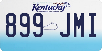 KY license plate 899JMI